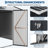 8x8 FT Outdoor Metal Storage Shed, Aluminum Frame Galvanized Steel Tool House with Lockable Door, Waterproof for Garden Backyard Patio-125252236