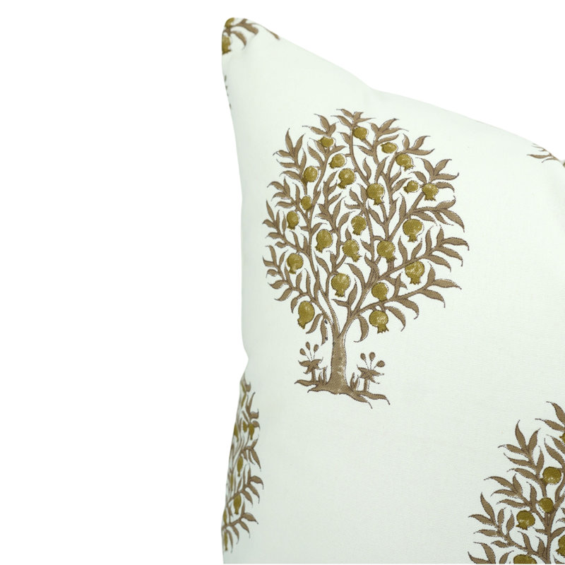 Housse de coussin en coton imprimé à la main Boho Home Accent, H 36 po x l 14 po