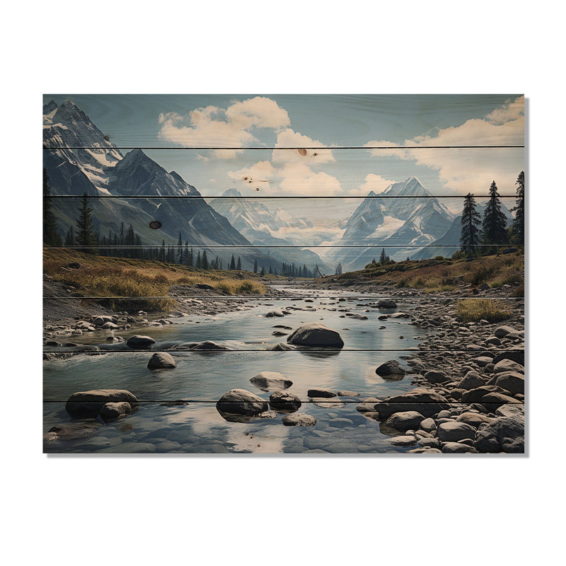 Canada Rocky Mountain Majesty II sur bois, H 24 po x l 32 po x P 0,78 po