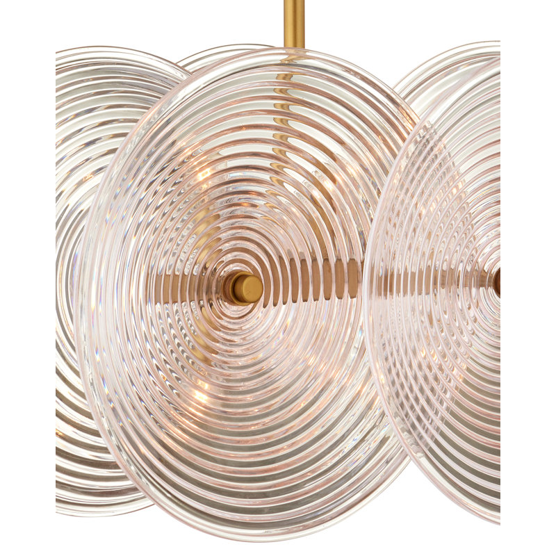 Whirlwind 10 - Light Chandelier, Pale Pink