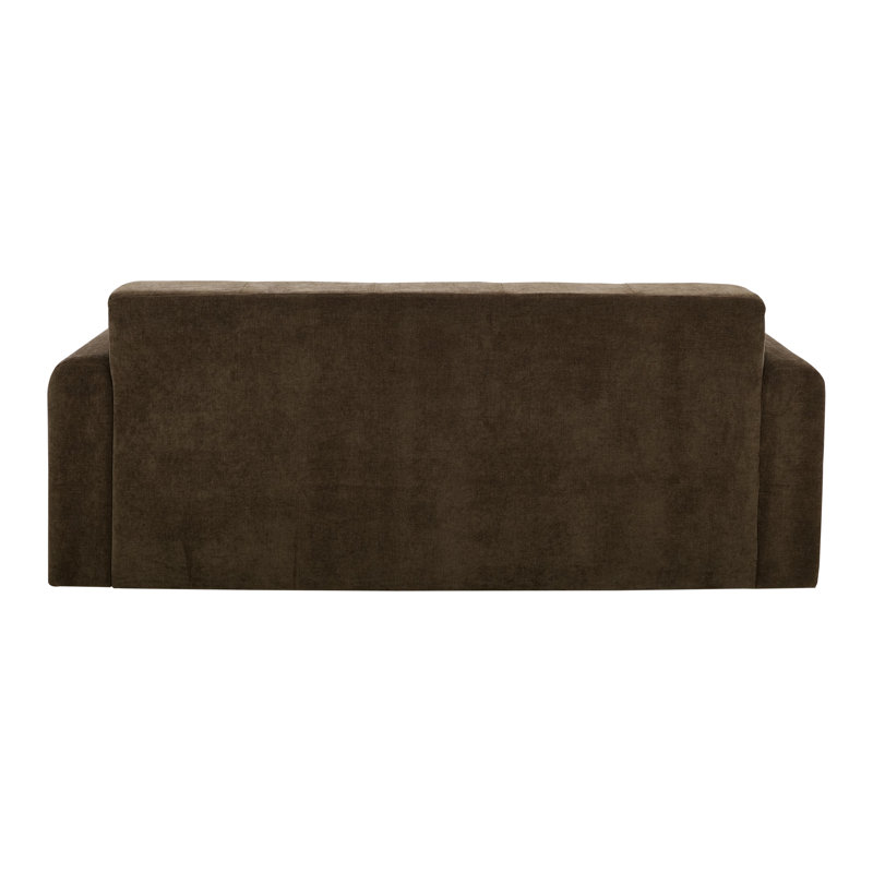 Canapé-lit coulissant, matelas pour grand lit, Brun
