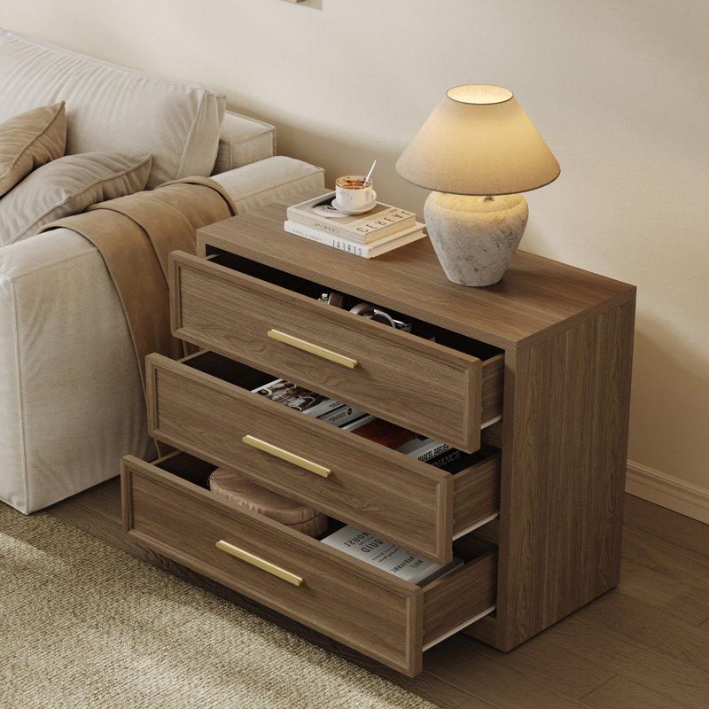 Cesiro Accent 3 - Drawer Nightstand, Set of 3, Brown