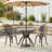 Rustproof Weather Resistant Scratch Proof Heavy Duty 31.5 Inch Cast Aluminum Round Patio Dining Table With Pre Drilled Umbrella Hole And Stable Non Slip Base For Backyard Garden
