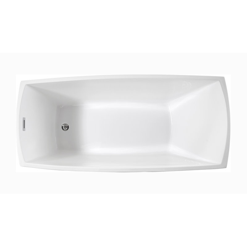 Toulouse 66.9'' x 31.1'' Soaking Acrylic Bathtub