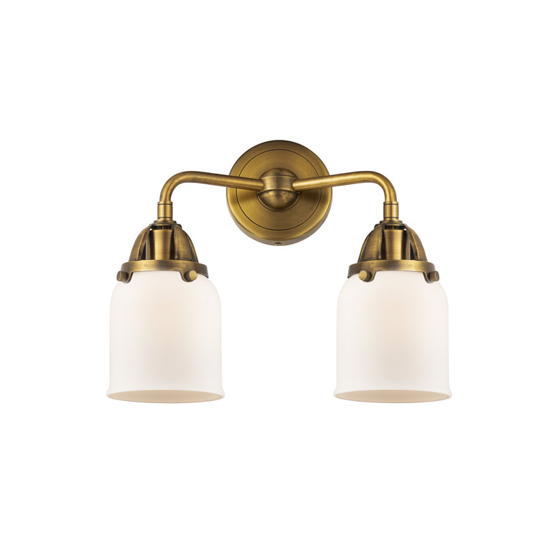 Shauna 2 - Light Vanity Light, Matte White, LED, Brushed Brass