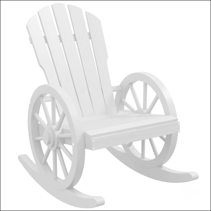 Chaise berçante en bois