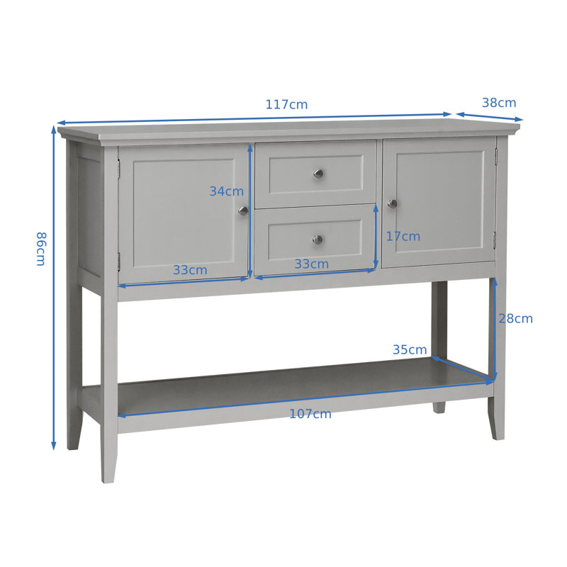 Kemble 117cm Console Table, Grey