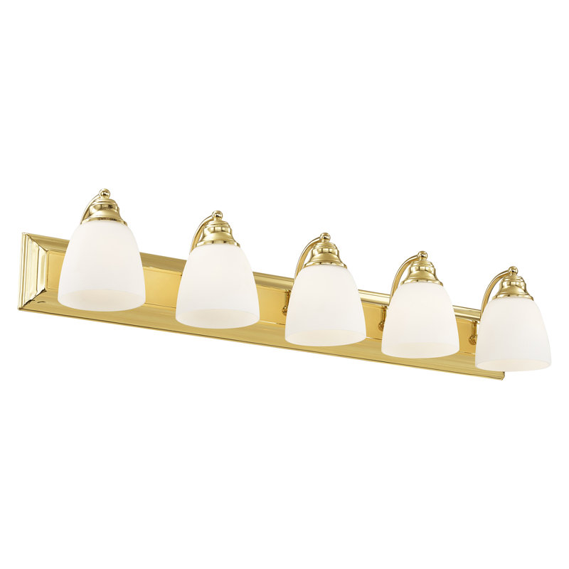 Springfield 5 - Light Dimmable Vanity Light, Polished Brass