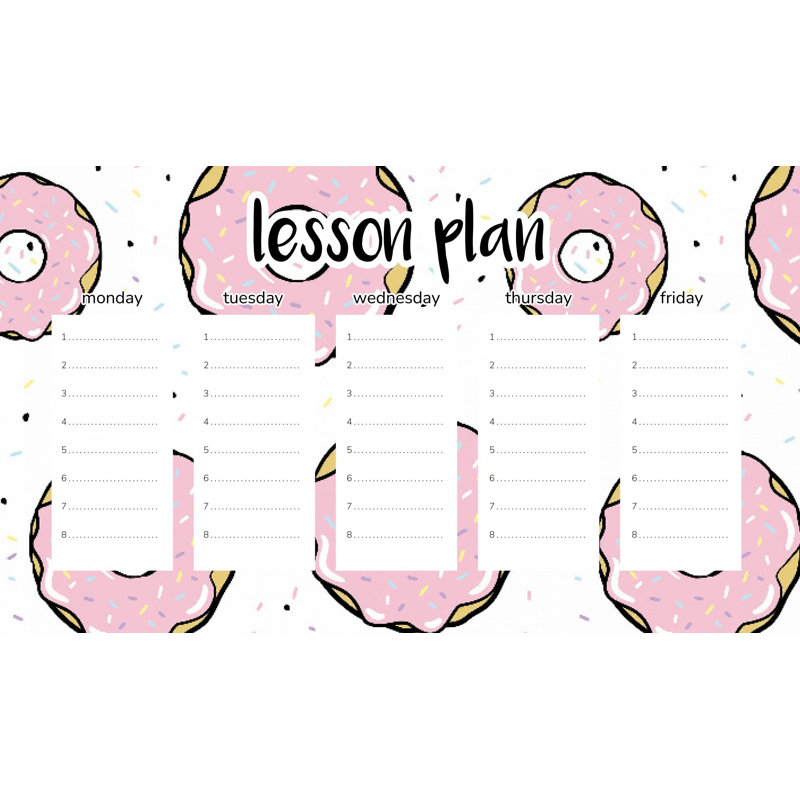 Magnetic Lesson Plan Pink Donuts