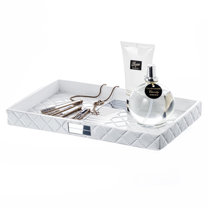 Quilted Mirror Bathroom Tray