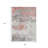 3' X 5' Coral And Gray Abstract Washable Indoor Outdoor Area Rug