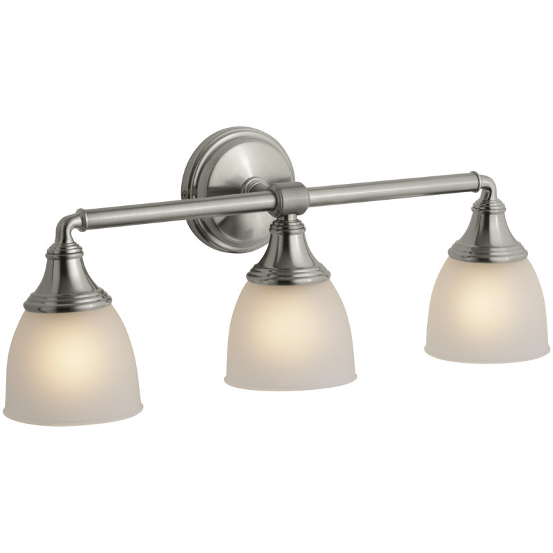 Devonshire 3 - Light Vanity Light, Vibrant Brushed Nickel