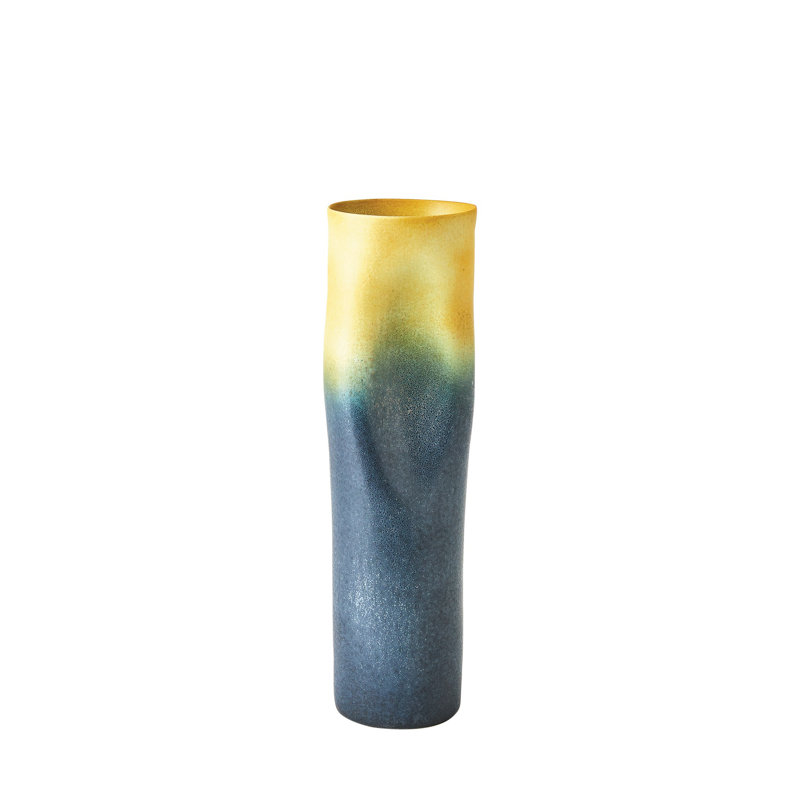 Handmade Porcelain China Table Vase, 13" H x 3.75" W x 3.5" D