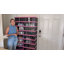 Armoire de rangement à chaussures empilable en plastique à 9 étages 18-36 paires pour l'entrée facile à assembler-2061414981