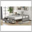 Lit de jour en bois robuste avec lit gigogne et rangement, extensible pour une utilisation polyvalente-2104275681