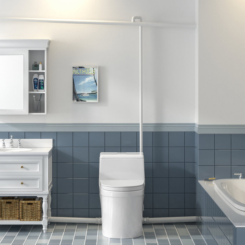 Toilette une pièce contemporaine à macération avec pompe 600W dissimulée pour le sous-sol