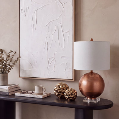 Lampe de table en cuivre 26 po Ambrozy