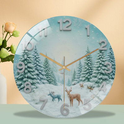 Horloge murale en verre 12 po