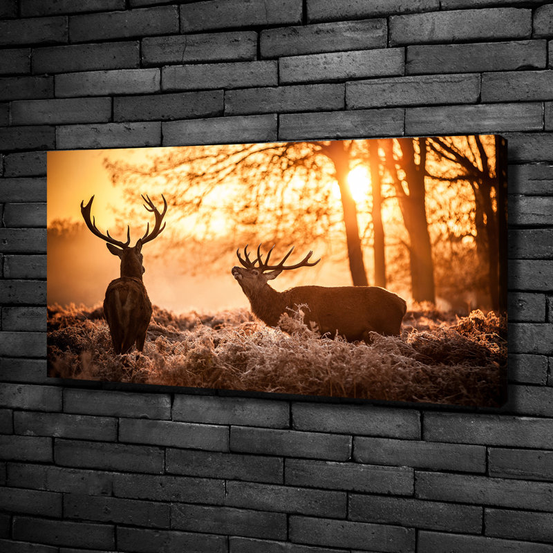 Deer East 1 Piece Wall Art on Canvas