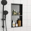 13" X 25" Stainless Steel Shower Niche Double Shelf-2074684499