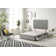 Pleasanton Linen Divan Bed Set with Sprung Memory Foam Mattress and Headboard