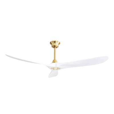 Ventilateur de plafond intelligent moderne en ABS de 60 pouces avec moteur à courant continu réversible à télécommande 6 vitesses pour chambre à coucher