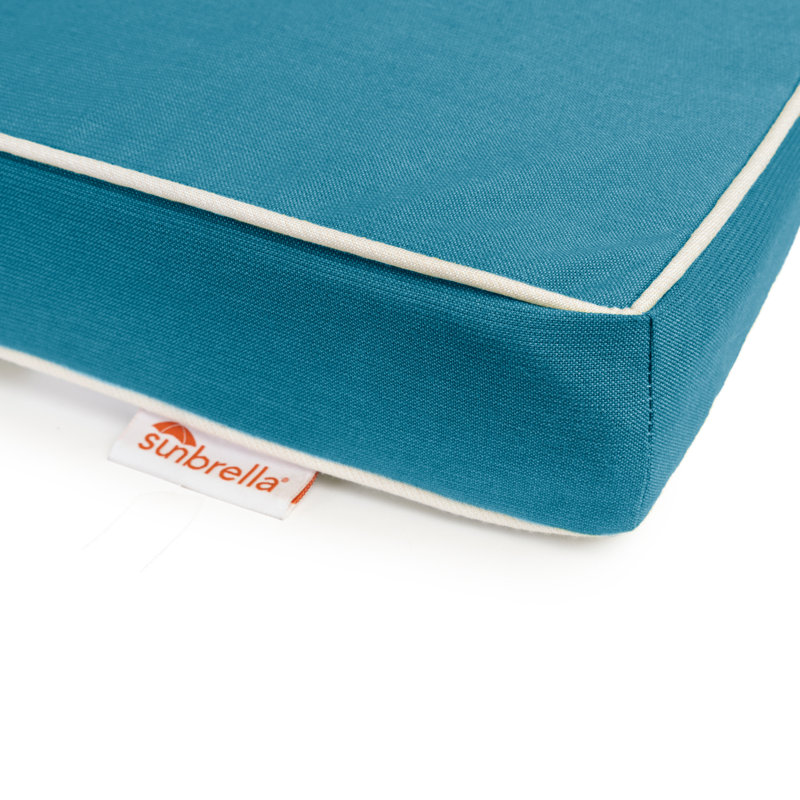 Coussin de siège / dossier Sunbrella® Sunbrella® 1 pièce Sunbrella, Bleu paon