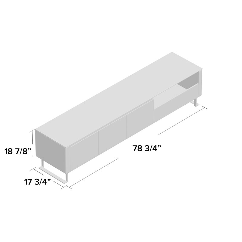 Champetres Unfinished TV Stand for TVs up to 88"