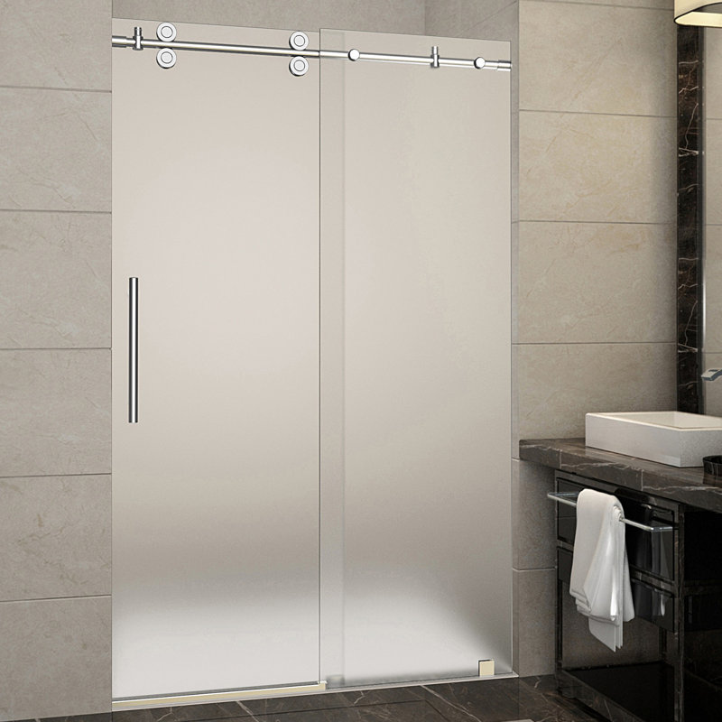 Porte de douche à charnière sans cadre 75 "Langham, Chrome
