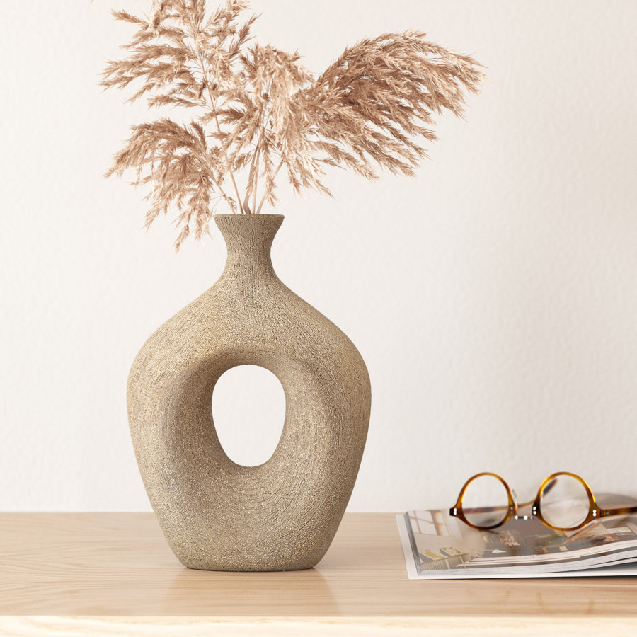 Modern Stoneware Ceramic Vase - Decorative Textured Accent with Sleek Design, Elegant Home Decor Statement for Contemporary Interiors