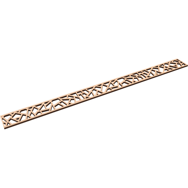 Moulure en bois Harrisburg, Chêne rouge, H 4 po x l 46,375 po x P 0,375 po