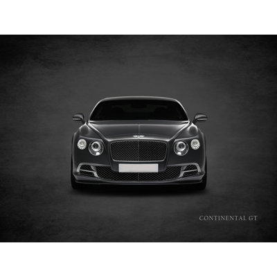 " Bentley Continental Gt " Mixed Media Print