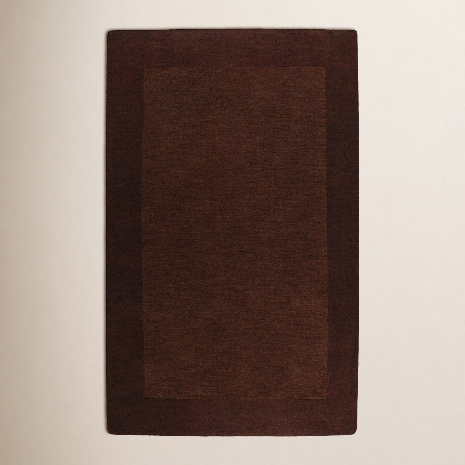 Dolma Handmade Wool Brown Rug, Rectangle 3'3" x 5'3"