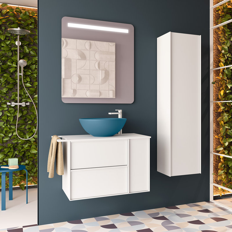 Palma Wall Mounted Bathroom Cabinet, Matte White