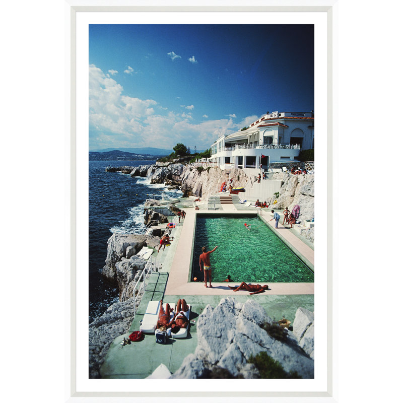 Hotel Du Cap Eden-Roc Print by Slim Aarons, White, 31.75" H x 42.75" W x 2.125" D