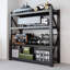 Étagère de garage, étagère de rangement robuste à 4 niveaux avec tablette en métal réglable pour entrepôt, sous-sol, atelier, 3200 lb-383160431-383160418