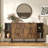 Modern 6 Drawer Dresser, 63-Inch Wood Chest Of Drawers, Curved Anti-Collision Design, Mid-Century Storage Cabinet,Fluted Double,Natural Texture, For Bedroom, Living Room, TV Stand, Nursery-1315602900