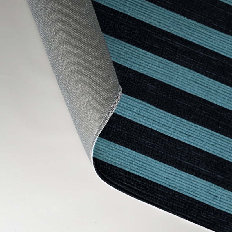 Tapis intérieur / extérieur gris HorizontalStripes, Rectangle 9 pi x 12 pi
