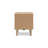 Ciel Nightstand W USB LED, Faux Linen Laminate, Cane Drawer, Oak Brown