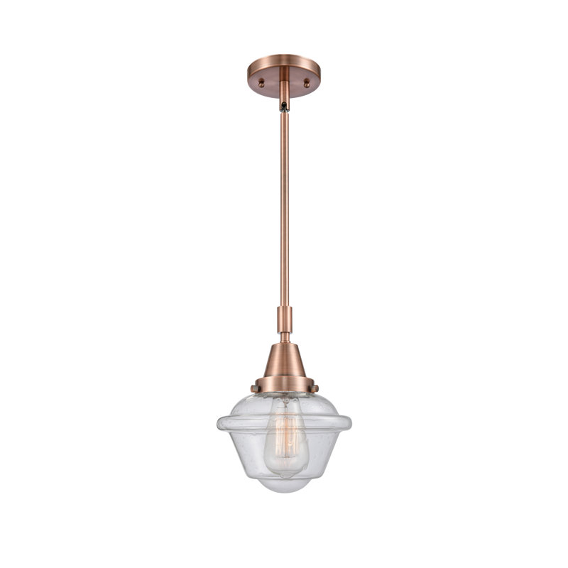 Luminaire suspendu simple à 1 lumière, DEL, Cuivre antique