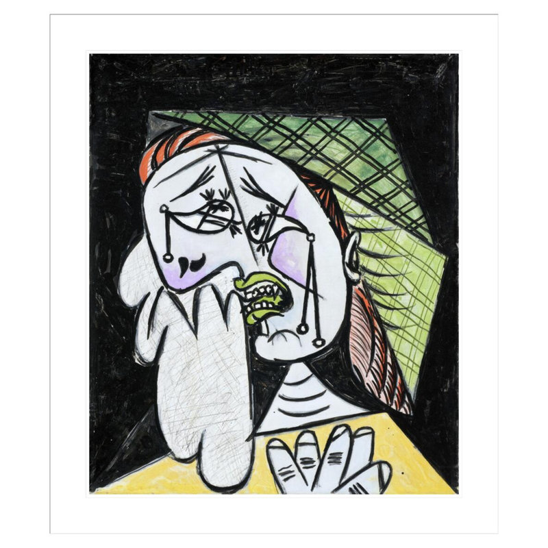 «Weeping Woman with mouchoir» par Pablo Picasso, impression giclée sur cadre, H 38,5 po x l 33,5 po