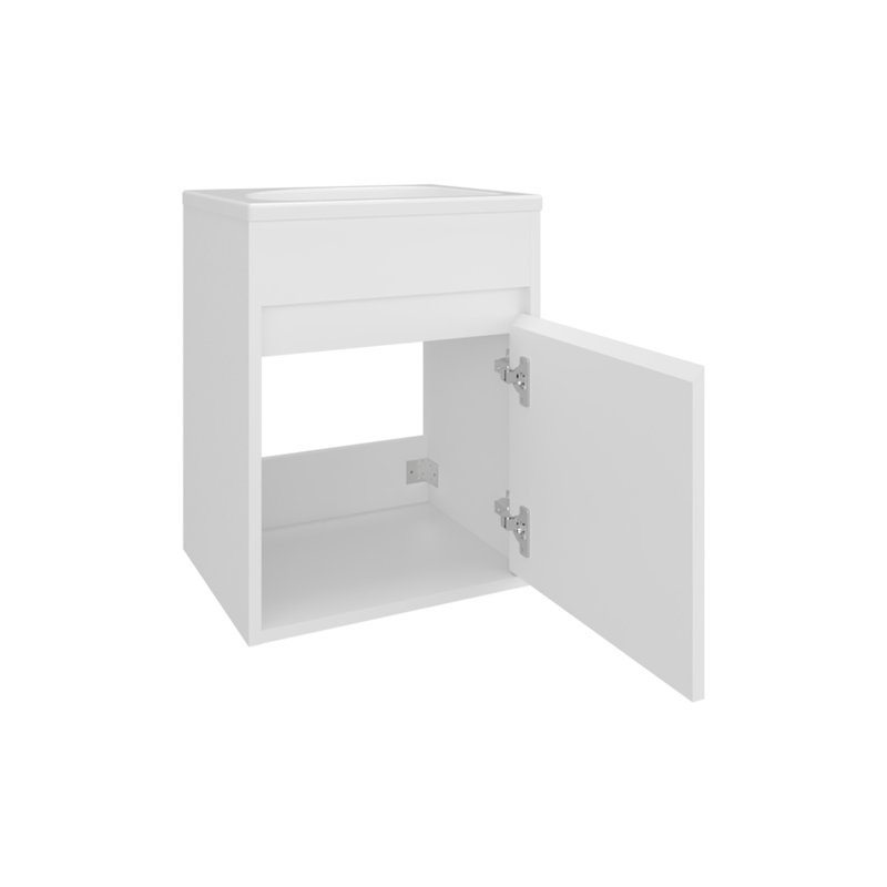 Lavabo pour salle de bain Sutcliffe, blanc, Blanc