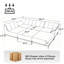 Canapé-lit modulaire en chenille Modern-1374773420