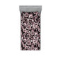 Mauve foncé / motif floral gris-noir