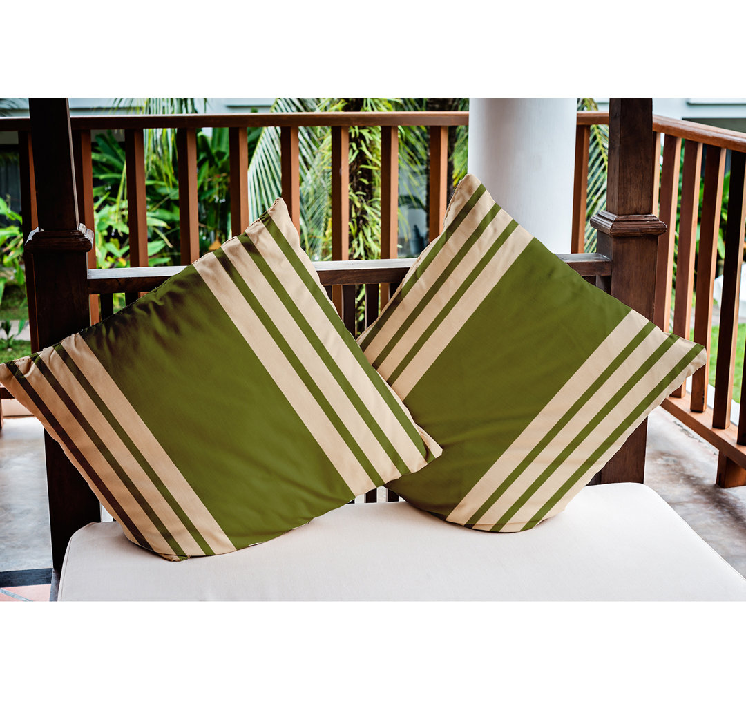 Stripe Indoor/Outdoor Throw Pillow e by design