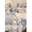 Tapis beige / bleu en coton / laine à motif abstrait noué à la main 8 pi 1 po x 9 pi 10 po Abstract