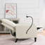 Fauteuil inclinable moderne beige - Rembourrage en mousse avec structure en métal pour adultes, fonction réglable, support pour téléphone et espaces de vie pour tasses