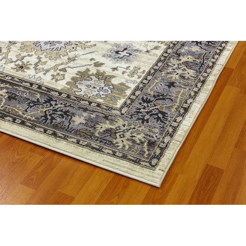 Tapis beige / gris Mishawaka, Rectangle 2 pi x 3 pi 6 po