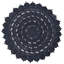 Tapis ovale en jute bleu marine tissé à la machine-101956703