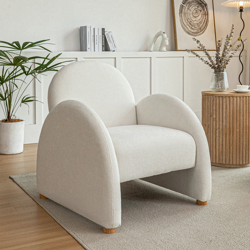 Fauteuil Jenele, Tissu beige